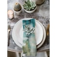 thumbnail image 2 of Teal Turquoise Cloth Napkins Set of 8 Reusable Dinner Napkins, Modern Abstract Minimalism Ombre Art Cocktail Napkin Washable Table Napkins for Wedding/Holiday Party/Baby Shower 20"x20", 2 of 7