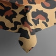 thumbnail image 5 of Orange and Brown Leopard Pattern Square Tablecloth,Waterproof Square Table Cover,Wipeable Spillproof Washable Table Cover for Home Kitchen Party Decor 60"x60"(152x152cm), 5 of 6