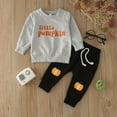 thumbnail image 4 of Vedolay Boy Pants Sets Boys Long Sleeve Graphic Top and Mesh Pants Set,Gray 12-18 Months, 4 of 5
