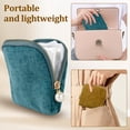 thumbnail image 4 of Zippered Jewelry Organizer Bag with Slots, Travel Jewelry Case for Women 5 Compartment Foldable Pouch for Rings Earrings Necklaces Bracelets, Small Velvet Style Storage for Journey, 4 of 10