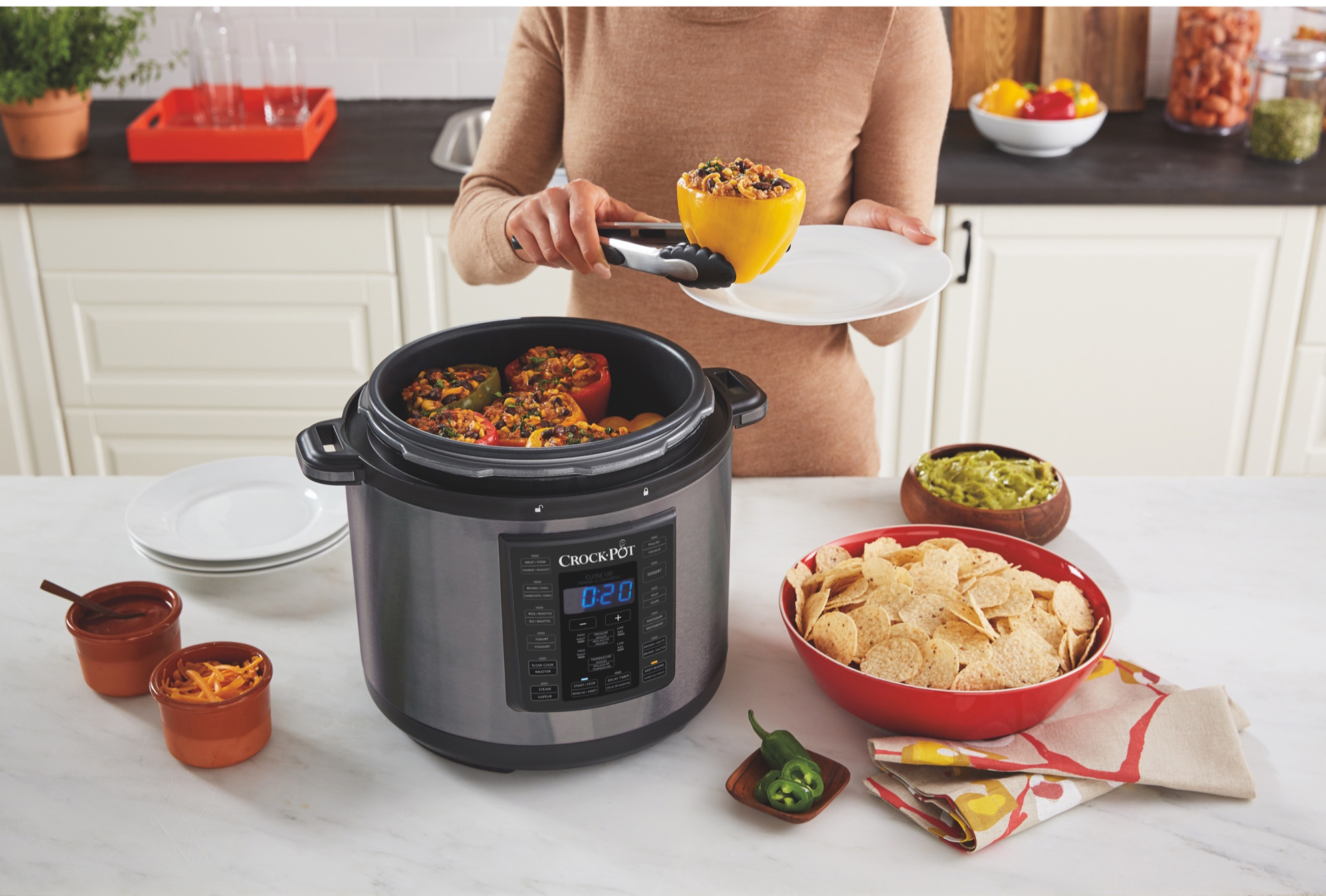 Crock-Pot 6 Qt 8-in-1 Multi-Use Express Crock Programmable Pressure Cooker, Slow Cooker, Sauté, and Steamer, Black Stainless Steel - image 4 of 10