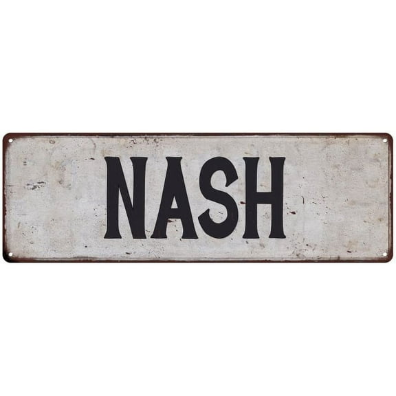 NASH Vintage Look Gift Rustic Chic Metal Sign 6x18 206180036100