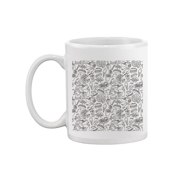 Black And White Junk Food Mug Unisex's -Image by Shutterstock