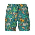 thumbnail image 4 of Lsque Mens Swim Trunks Jungle Animals Pattern - Bathing Suit Compression Liner - Beach Swim Shorts Swimwear - (S-3XL) - Stretch Quick Dry -Small, 4 of 9