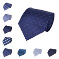 thumbnail image 2 of Mens Formal Slim Arrow Designer Blue Tie, 2 of 2