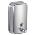 thumbnail image 1 of Dispensador de jabón con bomba manual de pared, acero inoxidable, caja desinfectante de manos montada en la pared para baño de hotel, 1 of 5