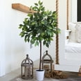 thumbnail image 3 of Nearly Natural 4ft. Artificial Ficus Tree with Decorative Planter, Green, 3 of 4
