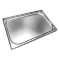 thumbnail image 2 of Bandeja para comida de catering Bandeja comercial para catering Acero inoxidable Medio tamaño Apilable Profundidad 2cm, 2 of 9