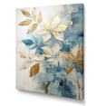 thumbnail image 2 of Designart "Abstract Botanical In Gold And Blue" Abstract Botanicals Wall Art Prints, 2 of 7
