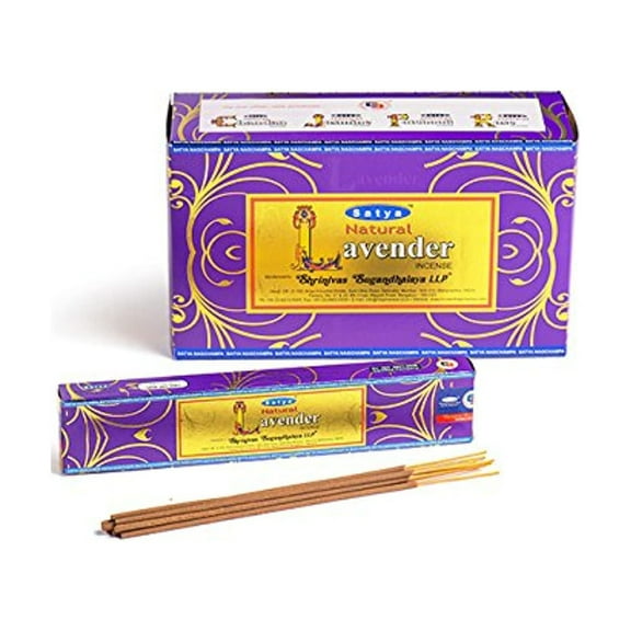 Satya Natural Lavender Incense Sticks 180 Grams Full Box