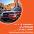 thumbnail image 3 of Kojem Rear Tail Trunk Lip Spoiler Wing Trim for 2011-2023 Chrysler 300 300C 300S Painted Black, 3 of 17