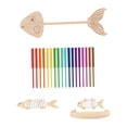 thumbnail image 1 of Juguete de clasificación de espinas de pescado, juguete educativo temprano, juguete de madera para aprender a clasificar por colores. L, 1 of 9