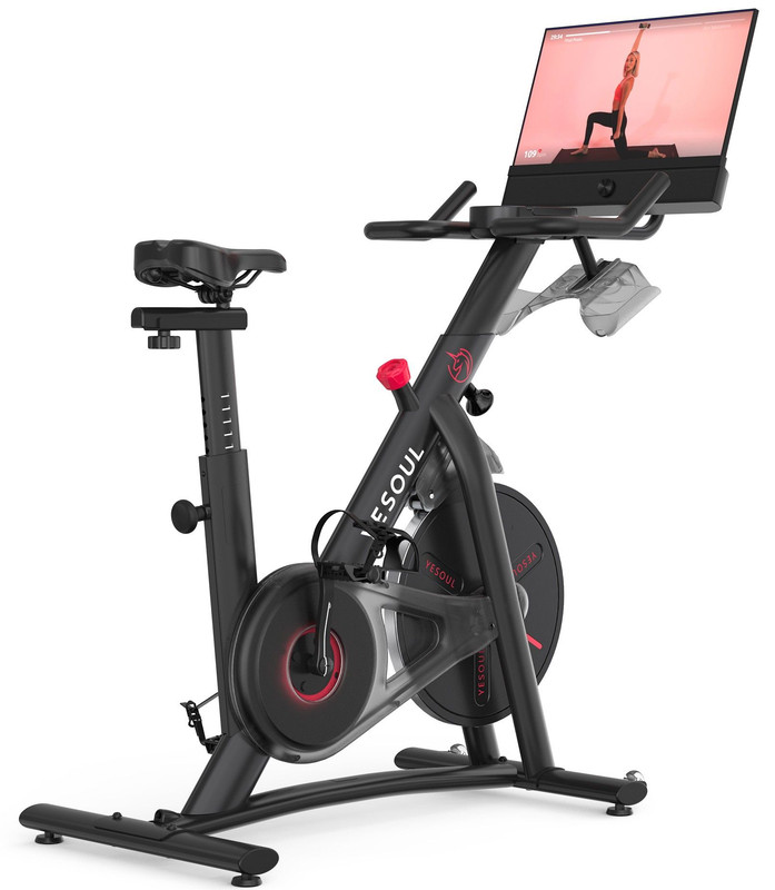 Yesoul - Exercise Bike G1M Plus w/ 1 year unlimit coach subscription, 21.5" HD screen, 6W speakers. real-time data display - Black