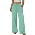 thumbnail image 2 of Antinious Ladies Solid Elastic Waist Straight Leg Daily Casual Long Pants, 2 of 5