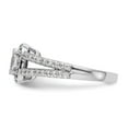 thumbnail image 3 of Solid 14K White Gold Cushion Halo Engagement Ring with CZ Cubic Zirconia Size 5.5, 3 of 8