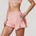 thumbnail image 3 of Women's High Waist Running Shorts with Built-In Liner and Side Pockets for Storage - Medium, Pink, 3 of 7