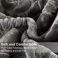 thumbnail image 6 of Heavy Thick Fleece Blanket King Size, 9lbs,1 Ply Silky Soft Warm Flower Embossed Raschel Winter Blanket, Minky Soft Plush Blanket for Sofa Bed, 85"x95", Gray, 6 of 7