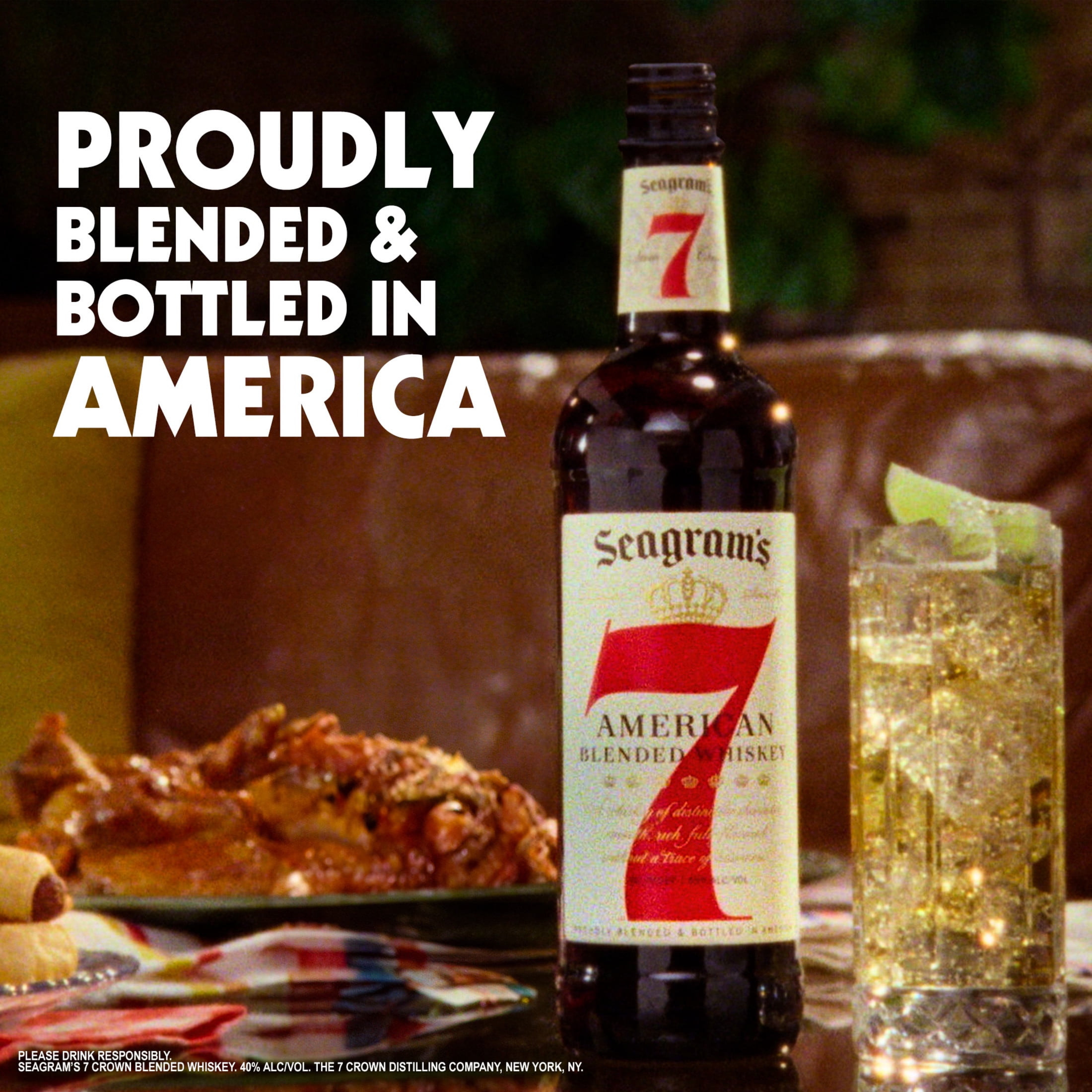 Seagram's 7 Crown American Blended Whiskey, 50 mL