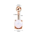 thumbnail image 5 of SmartBy 5Pcs/Set Navel Ring Short Anti-allergy Comfortable Zircon Belly Navel Piercing for Party, 5 of 6