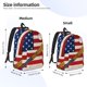 thumbnail image 2 of Disketp American Flag And Baseball print Canvas Backpack Lightweight Travel Daypack Student Rucksack Laptop Backpack-, 2 of 5