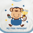 thumbnail image 4 of Inktastic Monkey Boy 1st Hanukkah Boys Baby Bib, 4 of 4