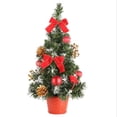 thumbnail image 1 of Árbol de Navidad de mesa de 20 cm con bayas de acebo, piñas, estrellas y adornos para las mejores decoraciones navideñas, 1 of 5