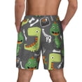 thumbnail image 2 of Lsque Mens Swim Trunks Cartoon Dinosaurs Pattern - Bathing Suit Compression Liner - Beach Swim Shorts Swimwear - (S-3XL) - Stretch Quick Dry -Small, 2 of 9