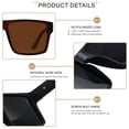 thumbnail image 3 of Gafas de Sol LYZOIT Cuadradas Polarizadas Sobredimensionadas con Protección UV400 para Hombres y Mujeres, 3 of 6