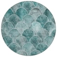 thumbnail image 2 of Addison Rugs Chantille Indoor/Outdoor Transitional Modern Teal Washable Round Rug, 8' x 8', 2 of 6