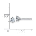 thumbnail image 3 of 14K White Gold Earring Moissanite Women'S Round 4 mm, 3 of 3