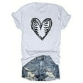 thumbnail image 2 of Giftesty Blouses for Women Dressy Casual Women's Baseball Sport Printed T-shirt with Round Neck and Short Sleeved Top, 2 of 4