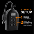 thumbnail image 4 of myTouchSmart Programmable Outdoor Plug-in Digital Timer, 2-Outlets, 26898, 0 Amps, 4 of 9