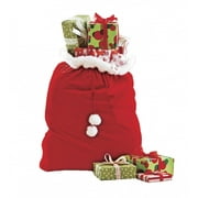 HearthSong - Oversized Christmas Velvet Toy and Gift Sack with Drawstring Cord