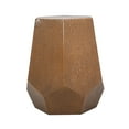 thumbnail image 4 of Noble House Minkler Hammered Metal Geometric Side Table, Brushed Antique Bronze, 4 of 8