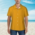 thumbnail image 2 of Xecao Goldenrod print Hawaiian shirt - a stylish short-sleeve button-down for men, perfect for casual beach and tropical outings., 2 of 9