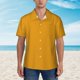 thumbnail image 2 of Balery Goldenrod Camisas hawaianas de manga corta para hombre, camisas playeras de corte holgado, camisas de vacaciones con botones,Medium, 2 of 7