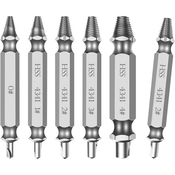 Damaged Screw Extractor and Remove Set of 5 Pieces,Stripped Screw Extractor Set