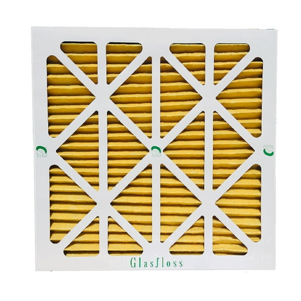 6 Pack of 20x24x1 MERV 11 Pleated Air Filters by Glasfloss. Actual Size