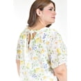 thumbnail image 4 of Blusa estampada con moño Roman Fashion /Tallas Extras, 5115 (Amarillo) amarillo 38, 4 of 6