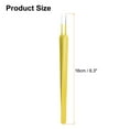 thumbnail image 2 of Uxcell 1Pc Stainless Steel Tweezers Long Handle Curved Serrated Tip Yellow, 2 of 6