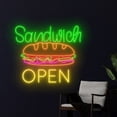 thumbnail image 3 of Handmadetneonsign Sandwich Open Neon Sign, Vietnamese Bread Wall Art Decor, Restaurant Wall Decor, 3 of 5
