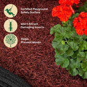 GroundSmart Red Shredded Rubber Mulch, 1.5 Cu Ft