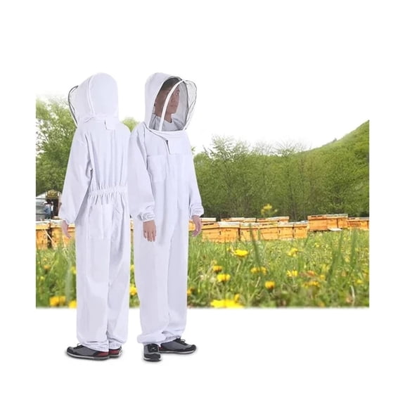 Cotton Beekeeper Bee Suit Smock Clothing White Safely Clothes Full Body Beekeeping Bee Keeping Suit ,Comfortable and Sturdy