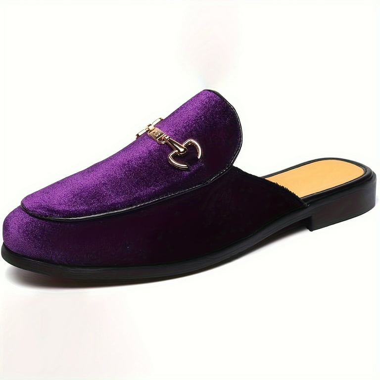 Purple mule slippers sale