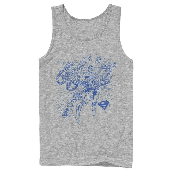 Men's Superman Hero Broken Chains  Tank Top Athletic Heather Medium