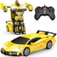 thumbnail image 1 of Coche Qumcou Transform Robot con control remoto y faros delanteros geniales, 1 of 9