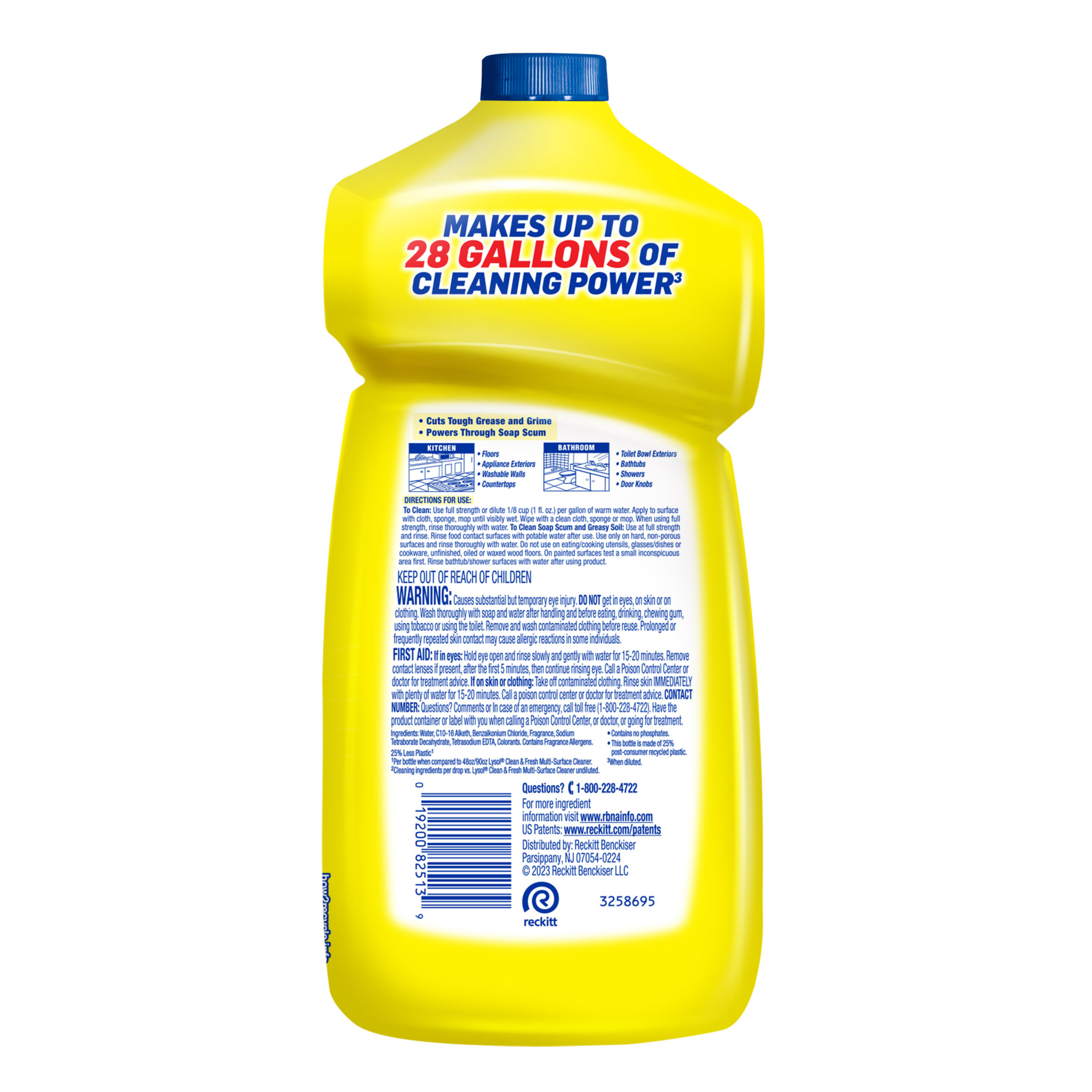 Lysol All Purpose Cleaner Multi-Surface, 3 Pack photo 8