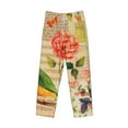 thumbnail image 4 of Easygdp Vintage Bird Men's Pajama Pant, Sleep Elastic Waistband Lounge Pants - Small, 4 of 9