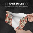 thumbnail image 5 of Lsque Roosters And Peonies Flowers Printed Long Tissue Box Cover Holder, Facial Paper Organizer Dispenser,Triangle with Bottom Belt, PVC Leather Decorative Organizer, 5 of 9