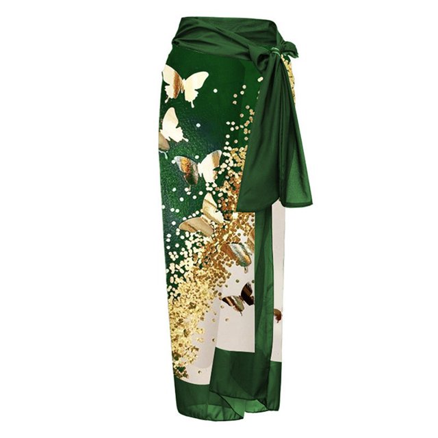 Nouvelle Robe de Plage Rétro Aguichant Imprimée Maillot de Bain Jupe Longue Tenue de Fête Tenue de Plage Été